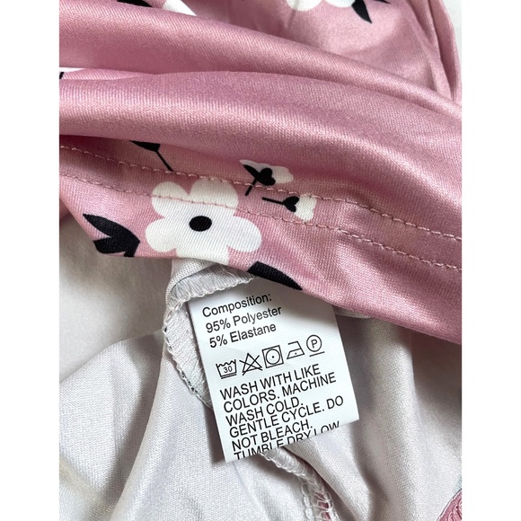 Pajama Set XL Soft Comfortable Short Sleeve Top & Pants Cute Floral - Picture 9 of 9